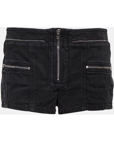 Isabel Marant Lary Low-rise Denim Shorts - Black