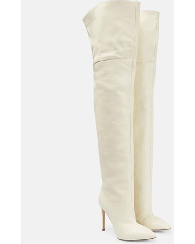 Paris Texas Leather Over-the-knee Boots - White
