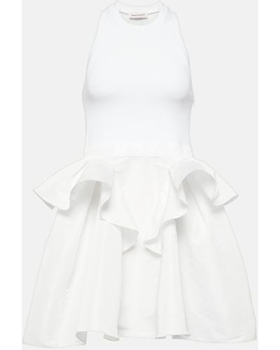 Alexander McQueen Ruffled Minidress - White