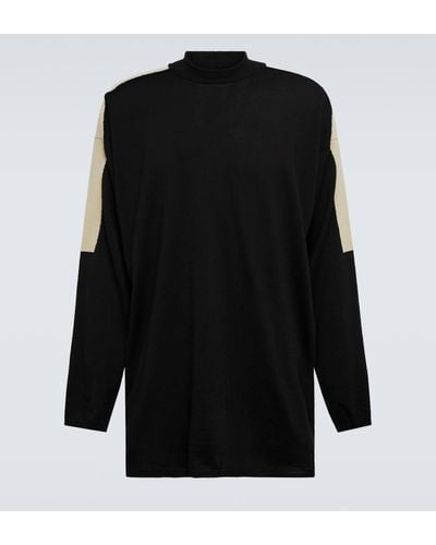 Rick Owens Tommy Wool And Cotton Sweater - Black