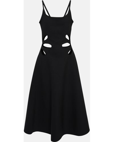 Christopher Kane Petal Cutout Midi Dress - Black