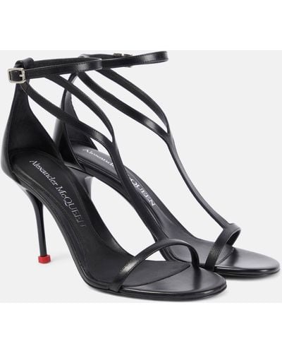 Alexander McQueen Harness Leather Sandals - Black