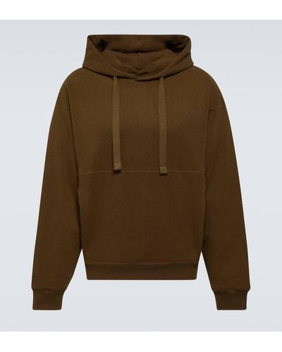 Lemaire Cotton-blend Jersey Hoodie - Green