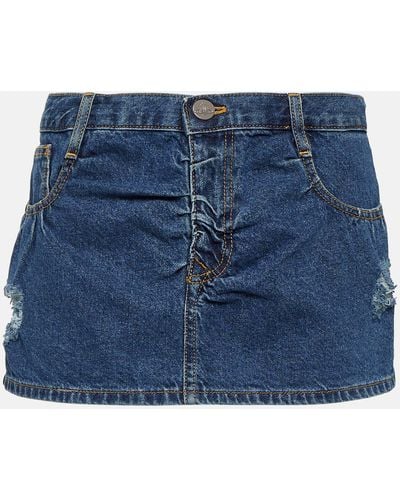 Vivienne Westwood Crewe Foam Cotton Denim Miniskirt - Blue