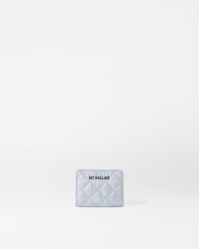 MZ Wallace Chambray Crosby Card Case - White