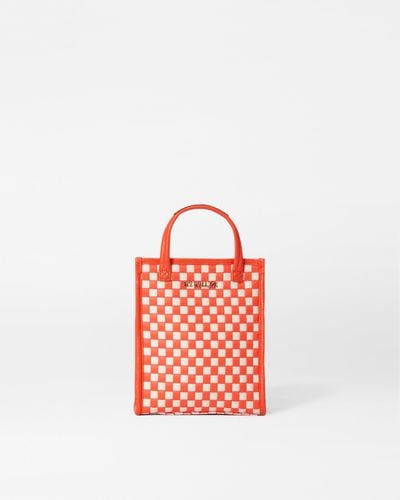 MZ Wallace Sandshell/poppy Woven Micro Woven Box Tote - Red