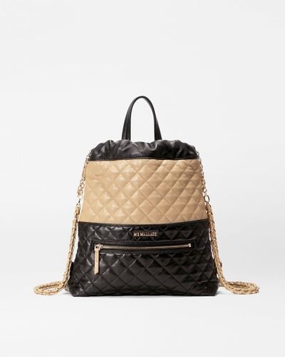 MZ Wallace Black And Camel Crosby Audrey Backpack