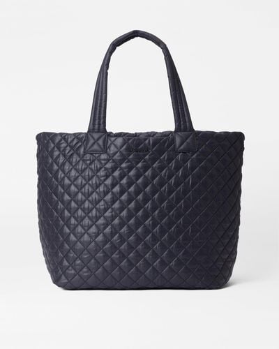 MZ Wallace Black Large Metro Tote Deluxe - Blue