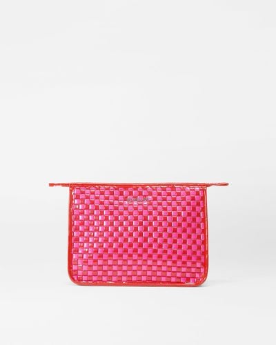 MZ Wallace Candy Lacquer Woven Clutch - Pink