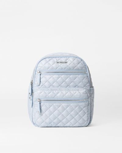 MZ Wallace Chambray Small Crosby Backpack - Blue