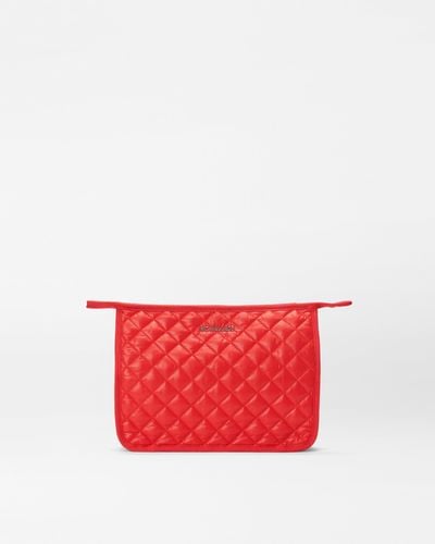 MZ Wallace Cherry Personalized Metro Clutch - Red