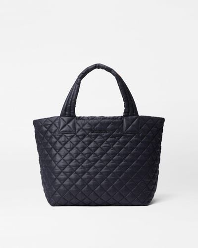 MZ Wallace Black Small Metro Tote Deluxe - Blue