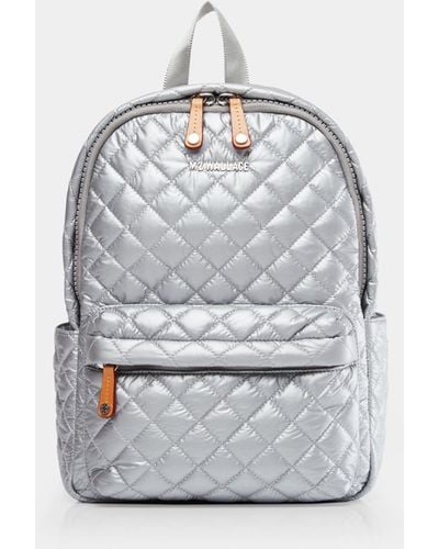 MZ Wallace Quilted Tin Metallic Small Metro Backpack