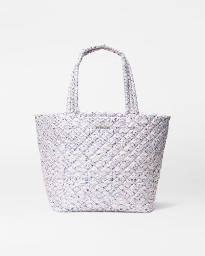 MZ Wallace Summer Shale Medium Metro Tote Deluxe - White