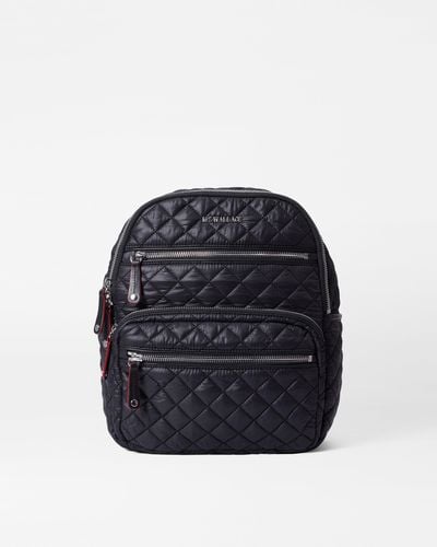MZ Wallace Black Small Crosby Backpack - Blue