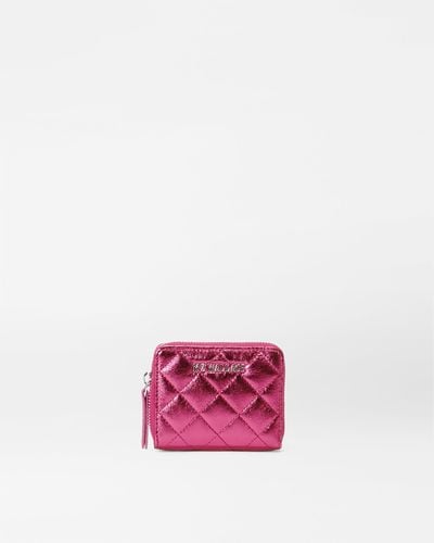MZ Wallace Pink Candy Small Zip Round Wallet