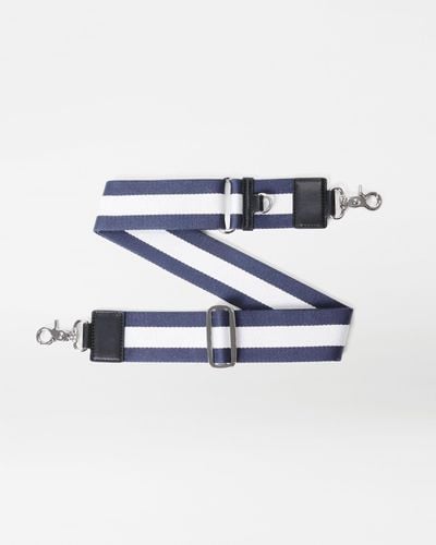 MZ Wallace Dawn/white Adjustable Webbing Strap - Blue