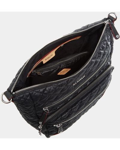 MZ Wallace Quilted Black Crosby Hobo