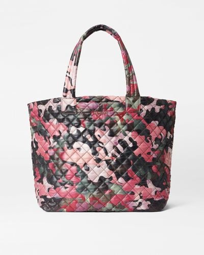 MZ Wallace Dahlia Camo Large Metro Tote Deluxe - Red