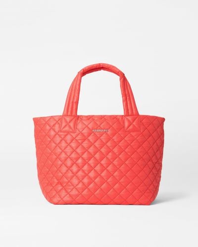 MZ Wallace Coral Small Metro Tote Deluxe - Red