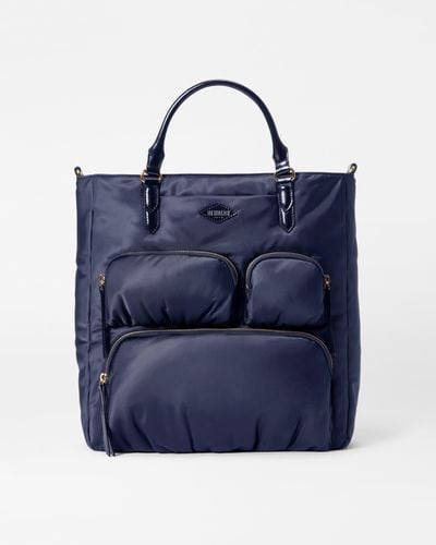 MZ Wallace Dawn Large Chelsea Top Handle Tote - Blue