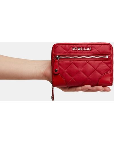 MZ Wallace Crosby Small Wallet - Red