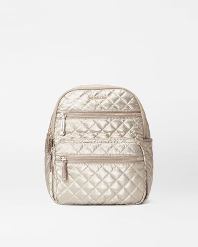 MZ Wallace Quartz Pearl Small Crosby Backpack - White