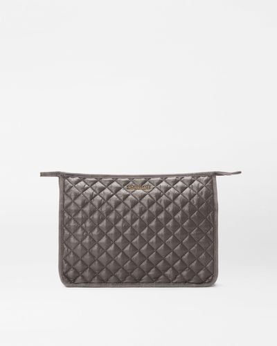 MZ Wallace Magnet Personalized Large Metro Clutch - Grey