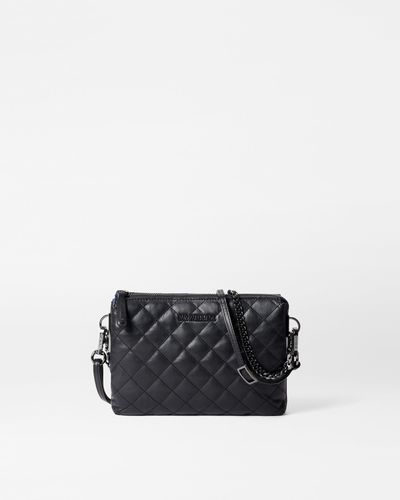MZ Wallace Black Quilted Leather Pippa - White