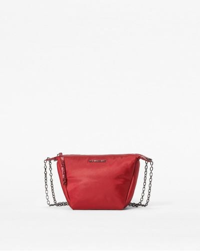 MZ Wallace Rouge Bedford Bowery Crescent Crossbody - Red