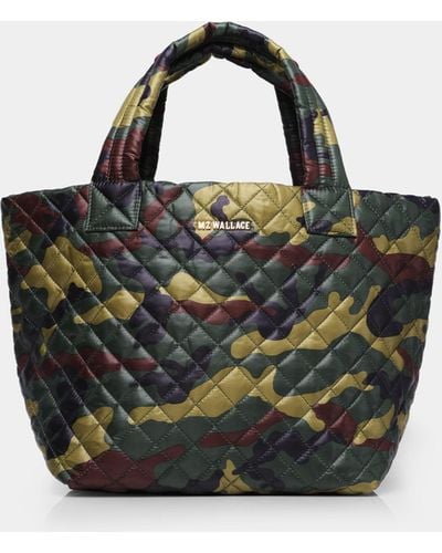 MZ Wallace Quilted Camo Small Metro Tote - Green