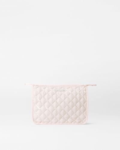 MZ Wallace Rose Rec With Sequin Metro Clutch - Pink