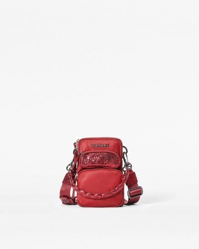 MZ Wallace Rouge Micro Bowery Crossbody - Red