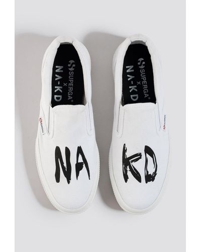 NA-KD Superga X Branded Slip-on Sneaker - Wit