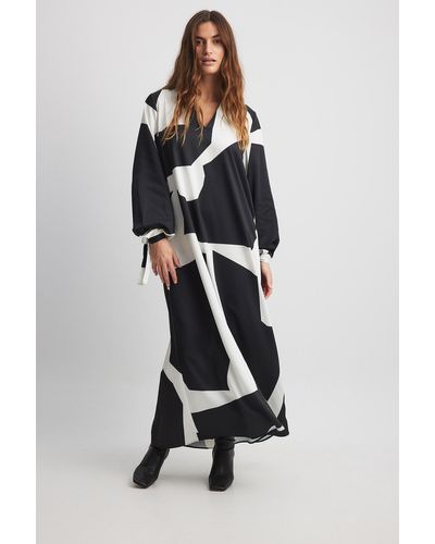 NA-KD Felicia Wedin X Flowy Maxi-jurk Met Print - Meerkleurig