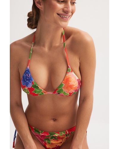 NA-KD Swimwear Gewatteerde Triangel Bikinitop - Oranje