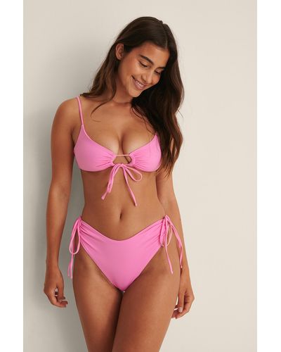 NA-KD Swimwear Bikinitop Met Trekkoord Aan De Voorkant - Meerkleurig