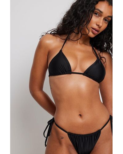 NA-KD Swimwear Gewatteerde Triangel Bikinitop - Zwart