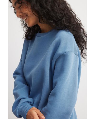 NA-KD Basic Oversized Sweater - Blauw