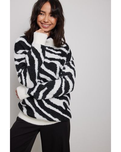 NA-KD Oversized Gebreide Sweater Met Patroon - Meerkleurig