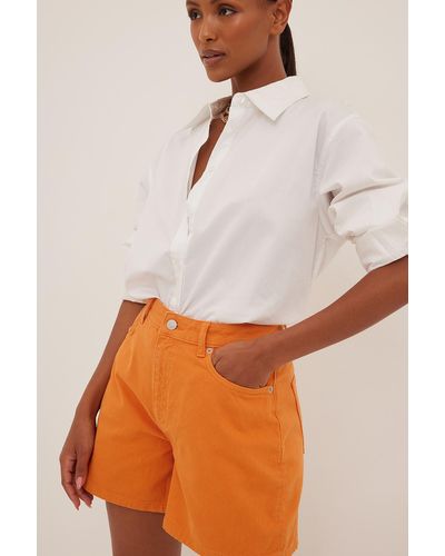 Orange Jean and denim shorts for Women | Lyst