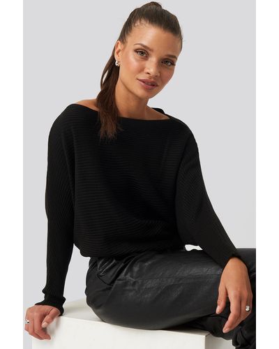 Trendyol Bat Sleeve Sweater - Zwart