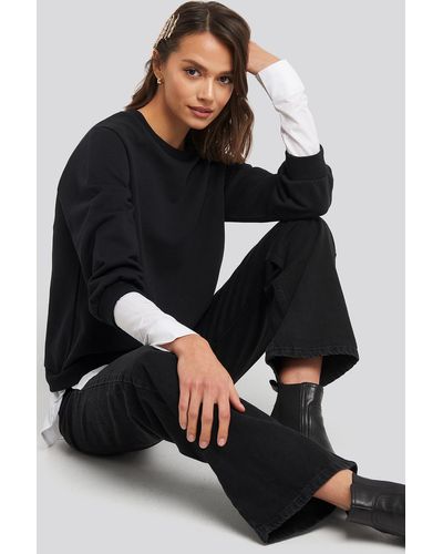 NA-KD Contrast Shirt Hem Sweater - Zwart