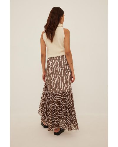 Na-kd leopard maxi clearance skirt