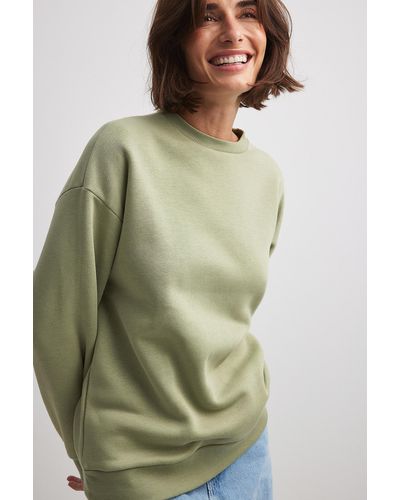 NA-KD Basic Oversized Sweater - Groen