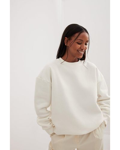 NA-KD Basic Oversized Sweater - Wit