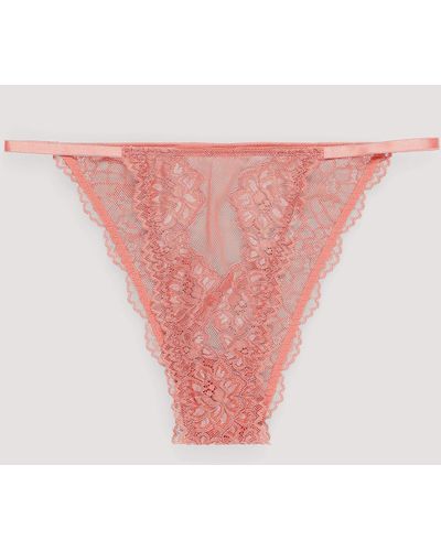 NA-KD Lingerie String Met Brede Kanten Rand - Meerkleurig