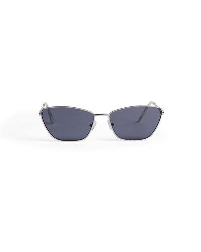 NA-KD Square Metal Frame Sunglasses - Zwart