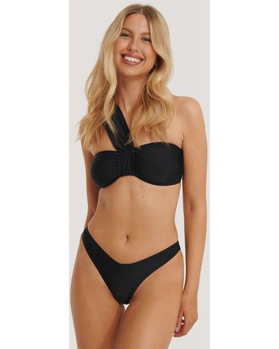 NA-KD Swimwear Bikinibroekje In V-vorm - Zwart