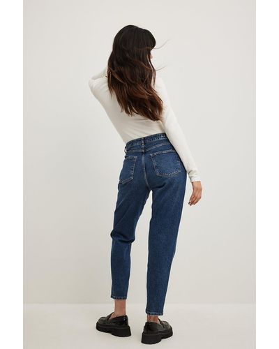 NA-KD Mom Jeans Met Hoge Taille - Blauw
